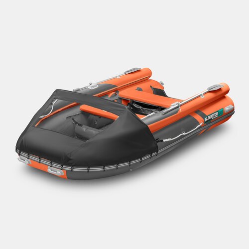 Надувная лодка GLADIATOR E380X оранжево-темносерый