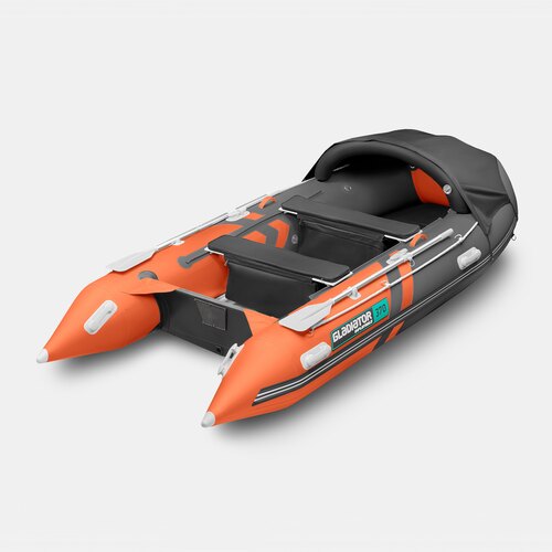 Надувная лодка GLADIATOR C370AL оранжево-темносерый
